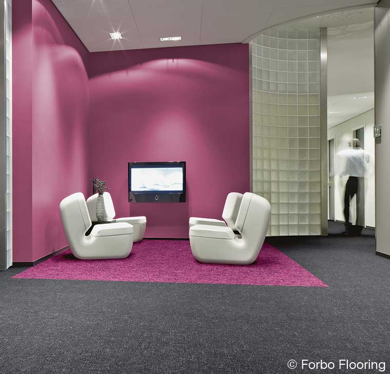 Flotex in grau und pink - die textile Bodenlösung für das tägliche Leben Flotex in grau und pink - die textile Bodenlösung für das tägliche Leben